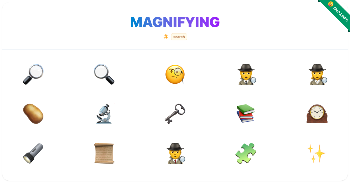 Magnifying Emojis 🔎 🔍 🧐 | Meaning, Copy & Paste