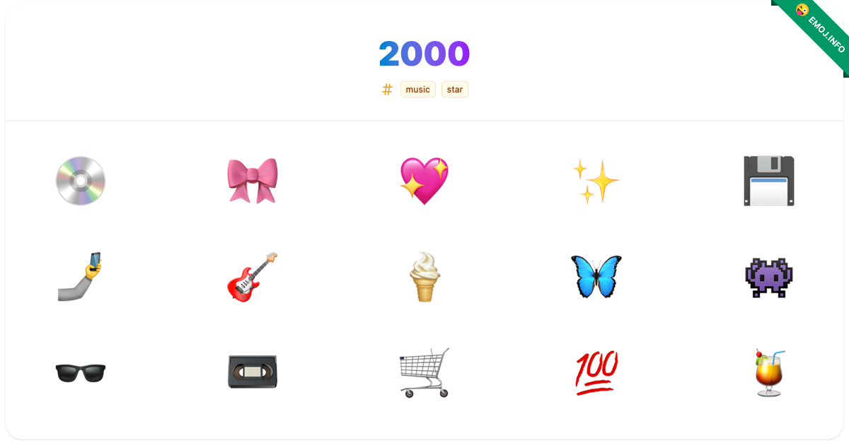 2000 Emojis 💿 🎀 💖 | Meaning, Copy & Paste