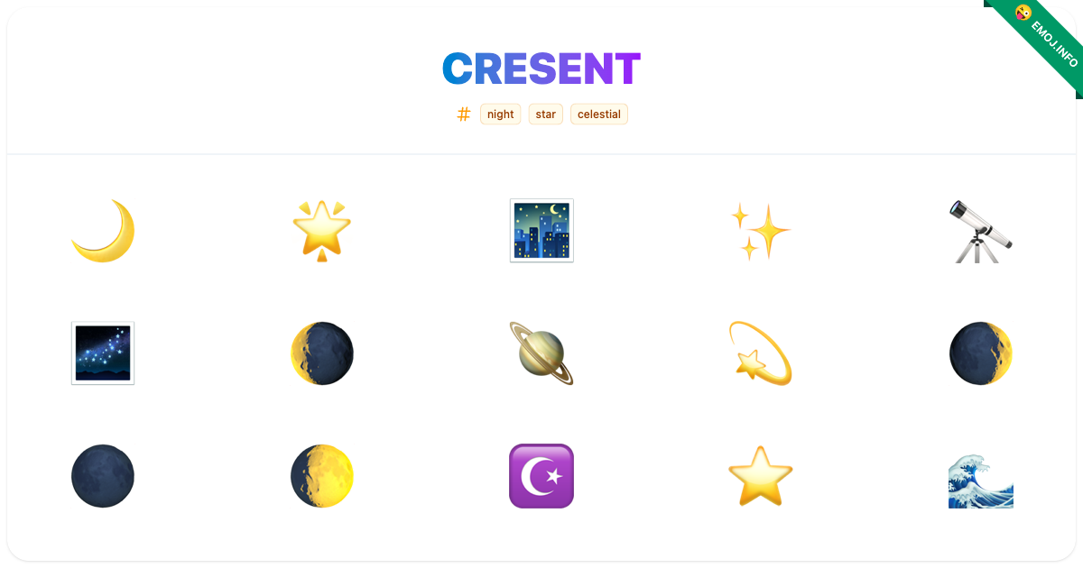 Cresent Emojis ๐ ๐ ๐ | Meaning, Copy & Paste