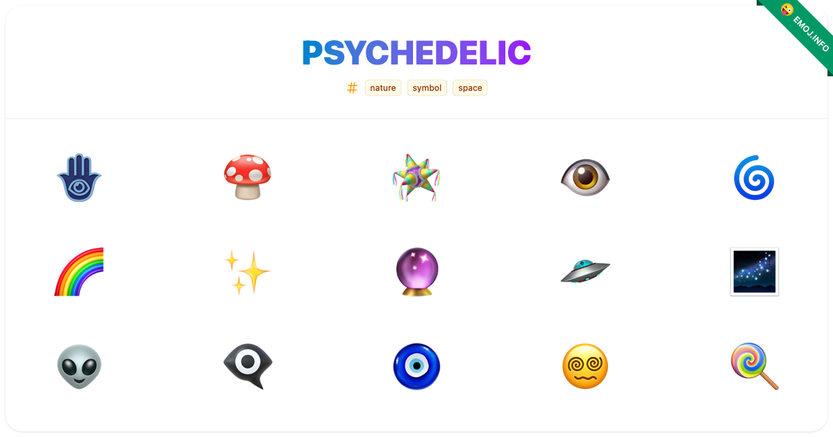 Psychedelic Emojis ๐ชฌ ๐ ๐ช
| Meaning, Copy & Paste