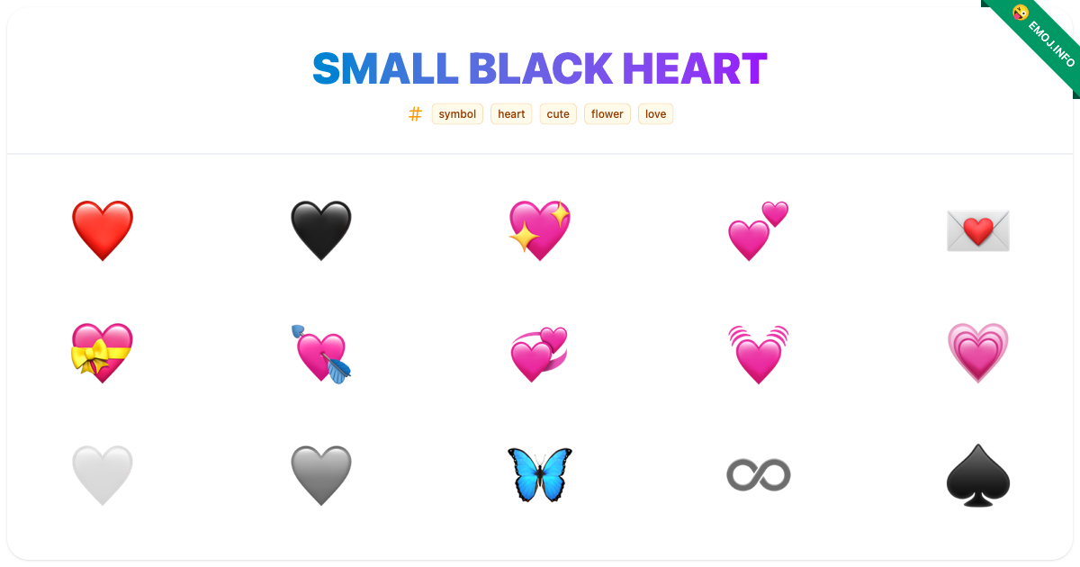 Small Black Heart Emojis οΈ π€ π | Meaning, Copy & Paste