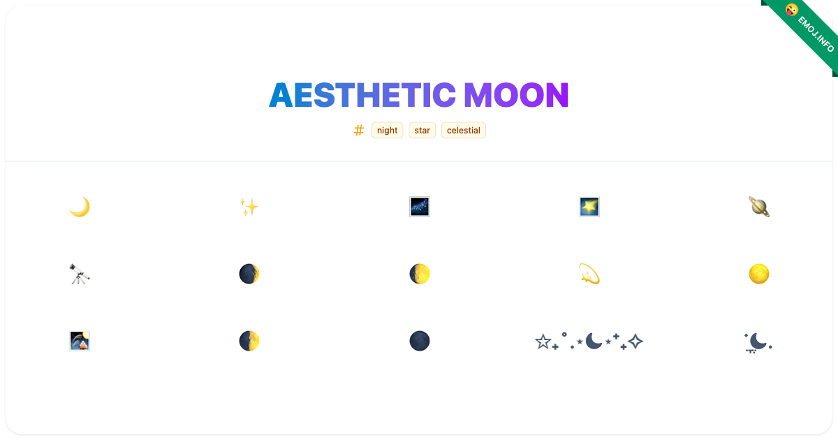 Aesthetic Moon Emojis ๐ ๐ | Meaning, Copy & Paste