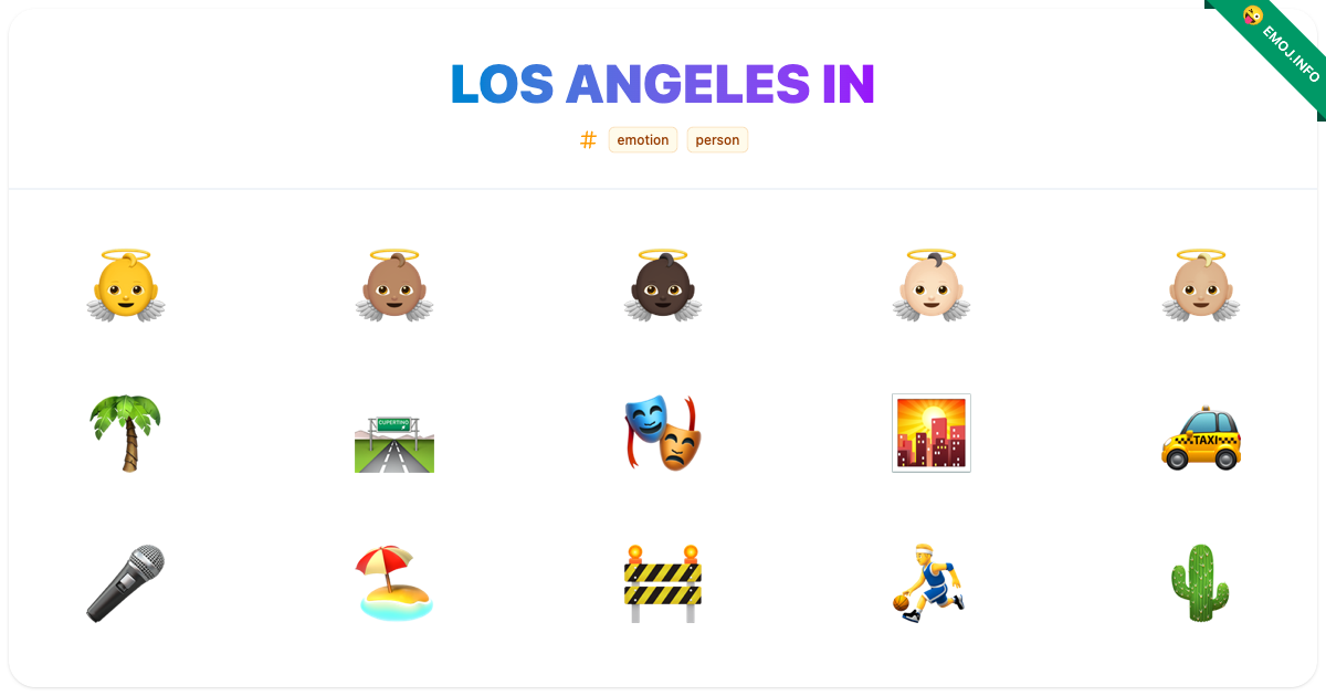 Los Angeles In Emojis 👼 👼🏽 👼🏿 | Meaning, Copy & Paste