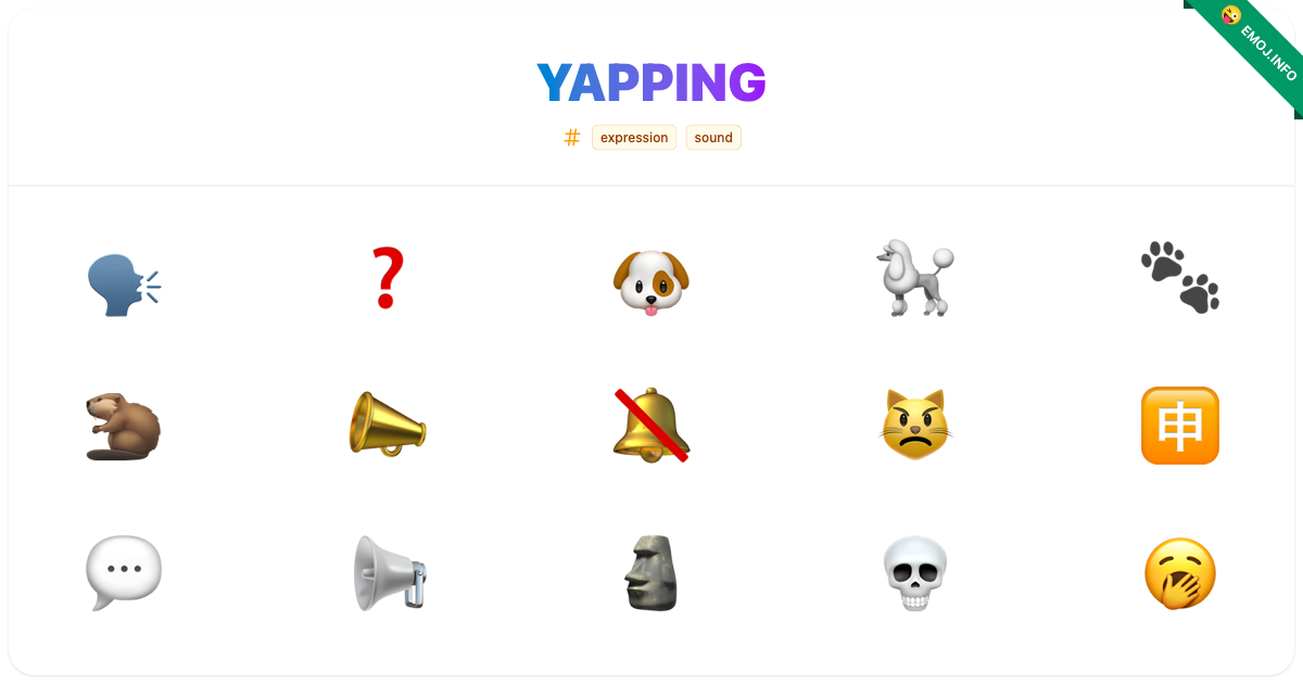 Yapping Emojis 🗣️ 🐶 | Meaning, Copy & Paste