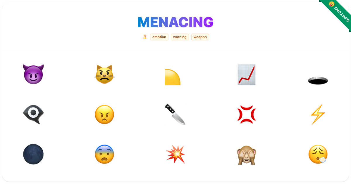 Menacing Emojis 😈 😾 🦲 | Meaning, Copy & Paste