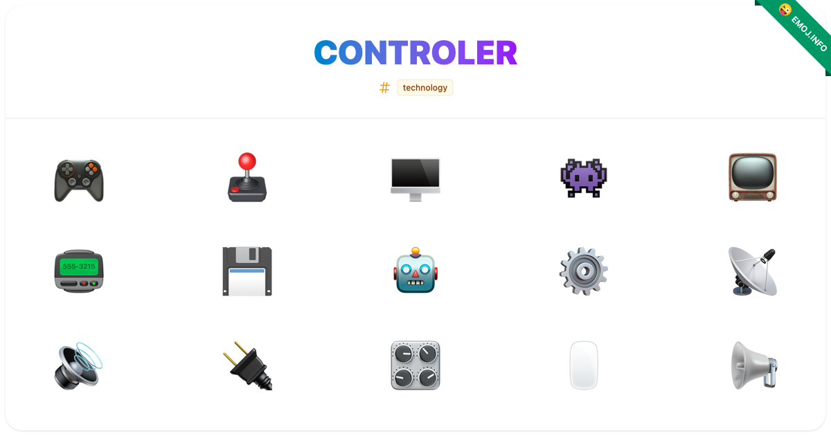 Controler Emojis 🎮 🕹️ 🖥️ | Meaning, Copy & Paste