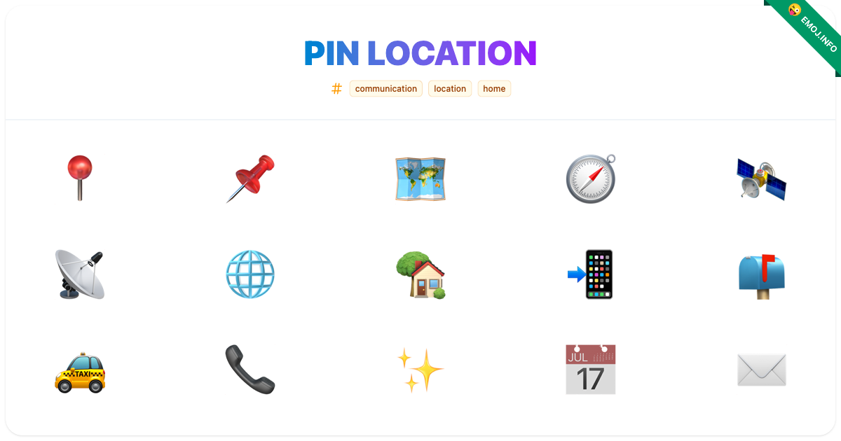 Pin Location Emojis 📍 📌 🗺️ | Meaning, Copy & Paste