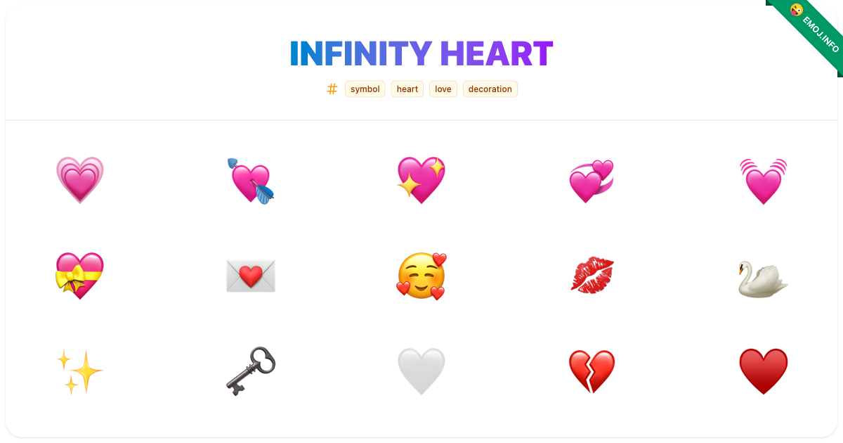 Infinity Heart Emojis ๐ ๐ ๐ | Meaning, Copy & Paste