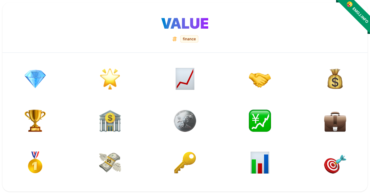 Value Emojis ๐ ๐ ๐ | Meaning, Copy & Paste