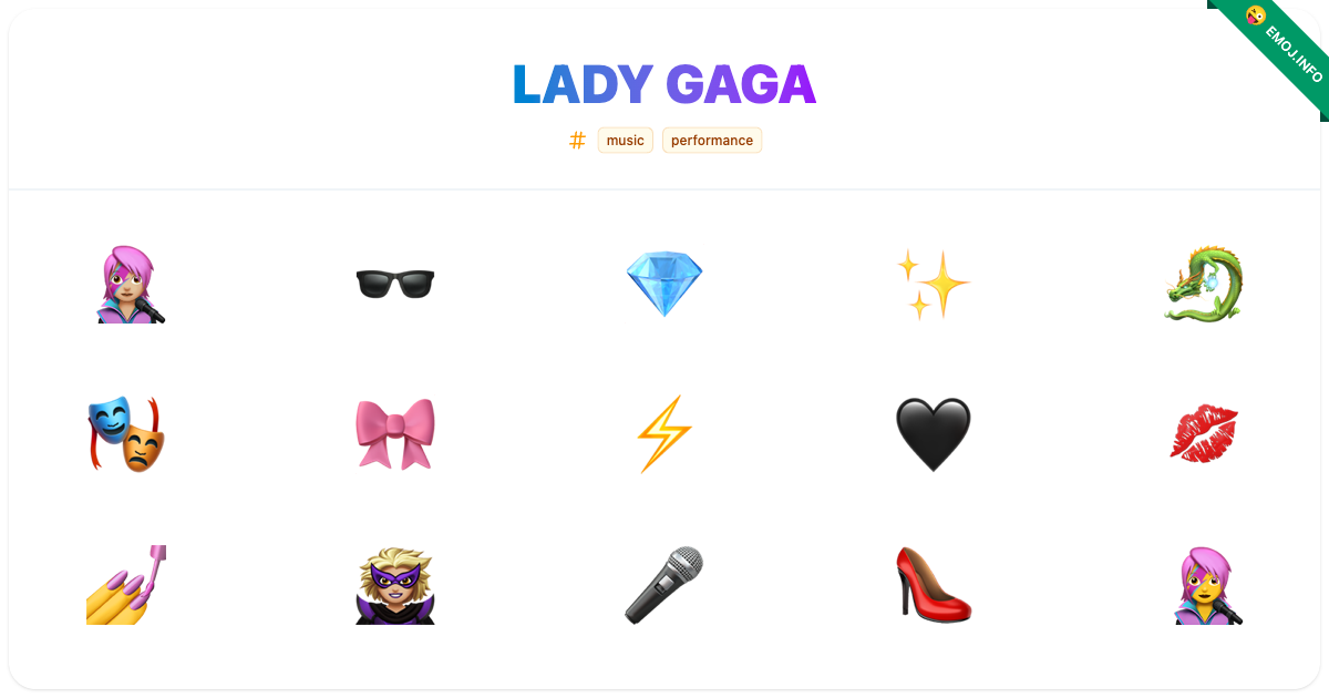 Lady Gaga Emojis ๐ฉ๐ผโ๐ค ๐ถ๏ธ ๐ | Meaning, Copy & Paste