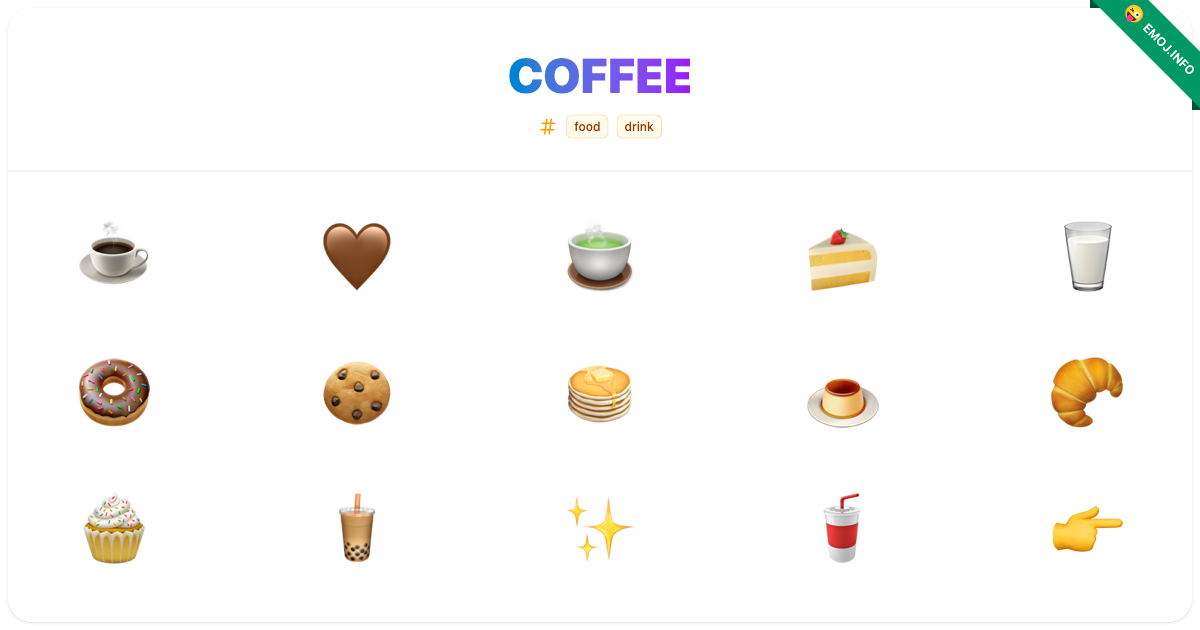 Coffee Emojis β π€ π΅ | Meaning, Copy & Paste