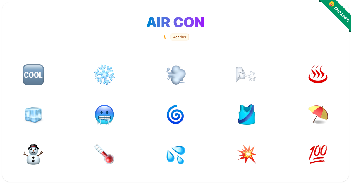 Air Con Emojis ๐ ๏ธ ๐จ | Meaning, Copy & Paste
