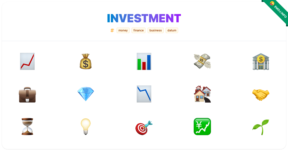 Investment Emojis ๐ ๐ฐ ๐ | Meaning, Copy & Paste