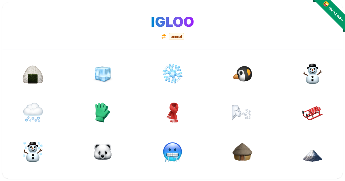 Igloo Emojis ๐ ๐ง ๏ธ | Meaning, Copy & Paste
