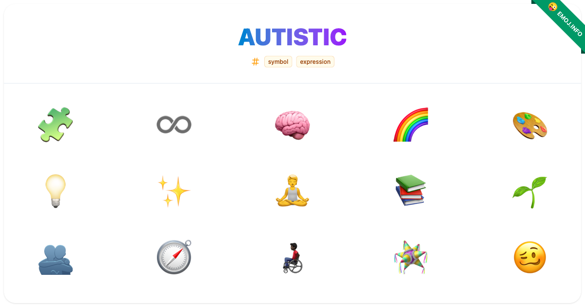 Autistic Emojis 🧩 ♾️ 🧠 | Meaning, Copy & Paste
