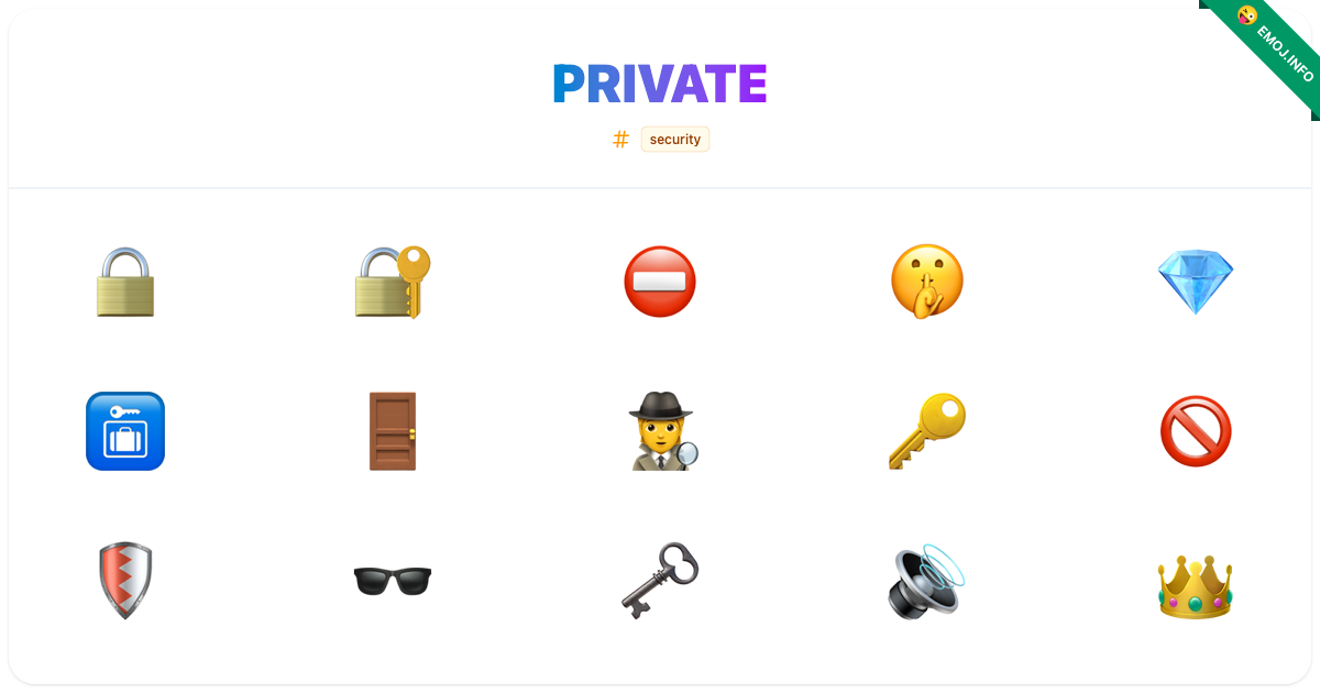 Privacy Emogy Private Emojis π π β | Meaning, Copy & Paste
