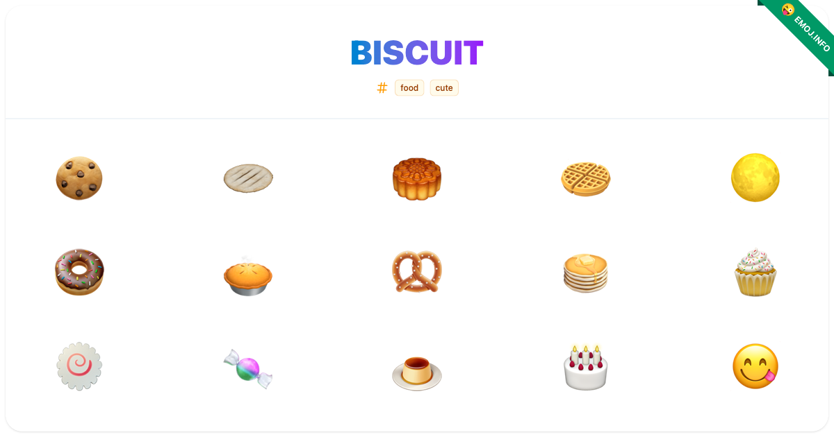 Biscuit Emojis 🍪 🫓 🥮 | Meaning, Copy & Paste