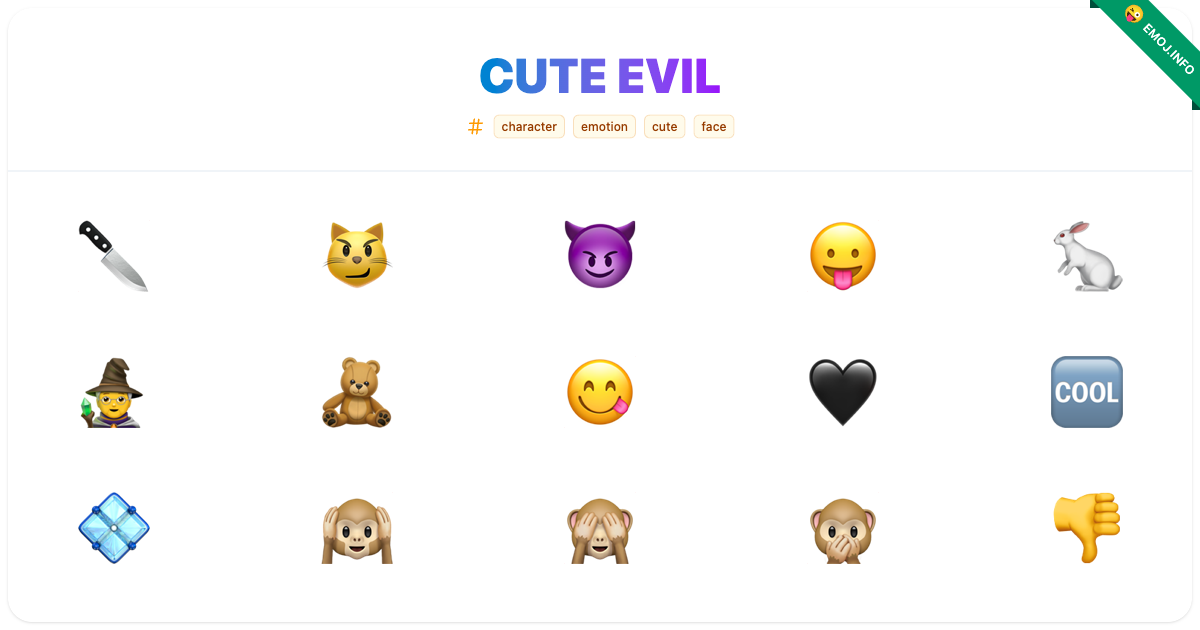 Cute Evil Emojis ๐ช ๐ผ ๐ | Meaning, Copy & Paste