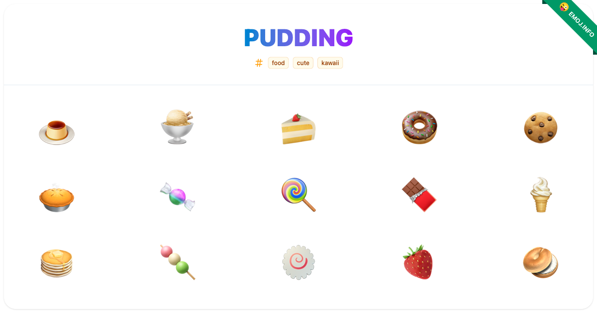 Pudding Emojis ๐ฎ ๐จ ๐ฐ | Meaning, Copy & Paste