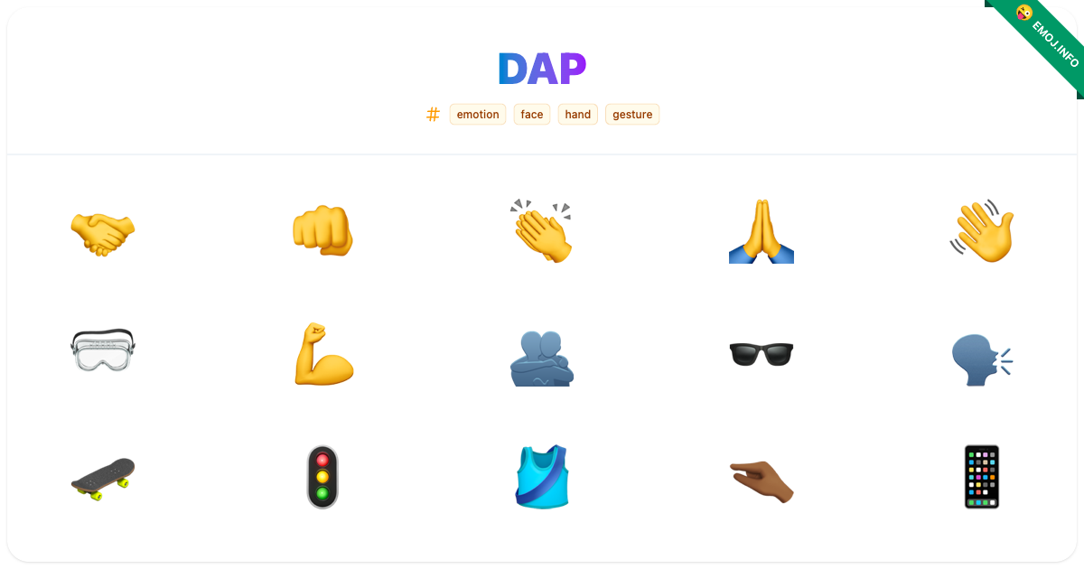Dapl Emoji Dap Emojis 🤝 👊 👏 | Meaning, Copy & Paste