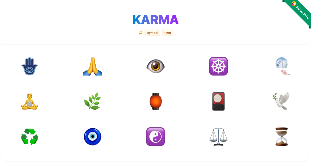 Karma Emojis 🪬 🙏 👁️ | Meaning, Copy & Paste