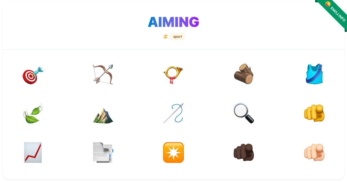 Aiming Emojis 🎯 🏹 📯 | Meaning, Copy & Paste