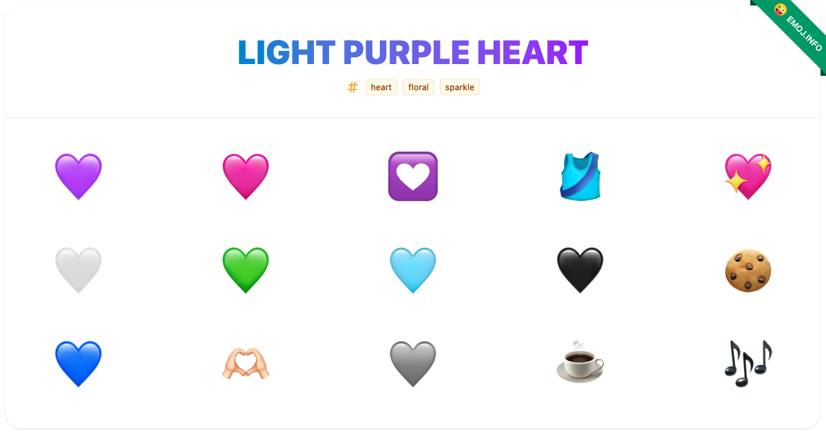 Light Purple Heart Emojis π π©· π | Meaning, Copy & Paste