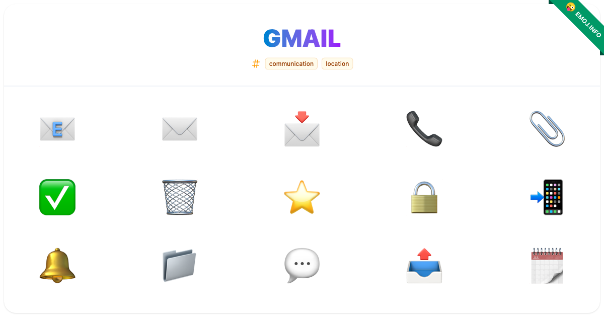 Gmail Emojis 📧 ️ 📩 | Meaning, Copy & Paste