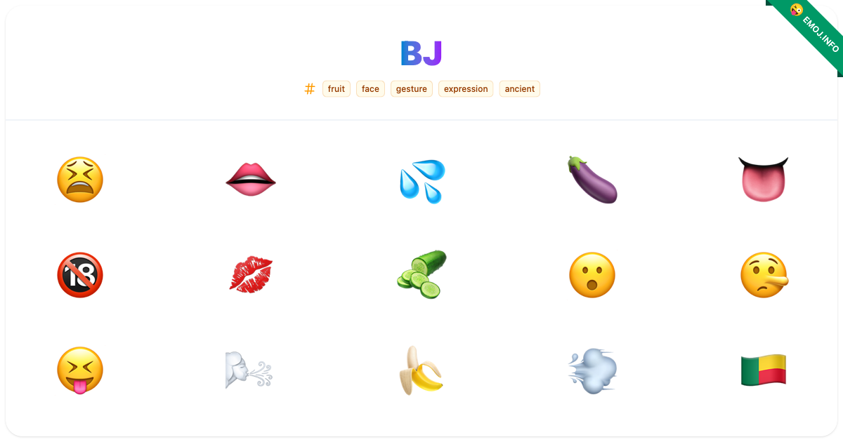 Bj Emojis ๐ซ ๐ ๐ฆ | Meaning, Copy & Paste