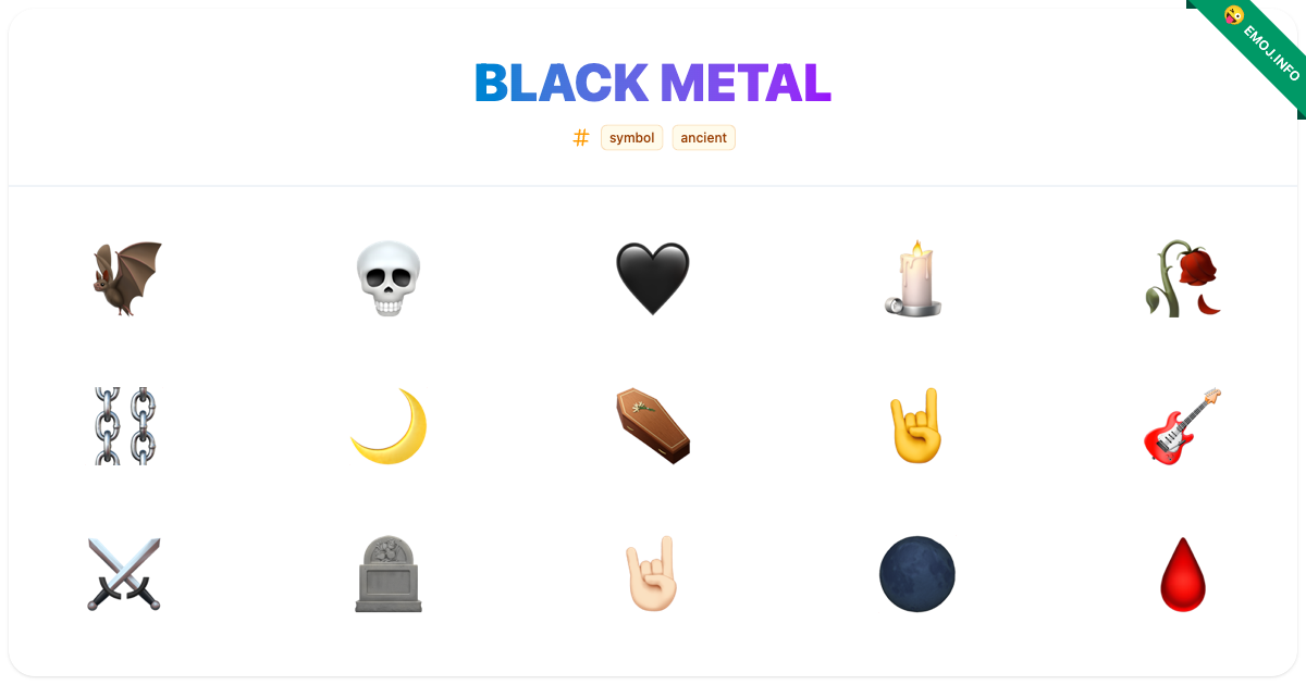 Black Metal Emojis π¦ π π€ | Meaning, Copy & Paste