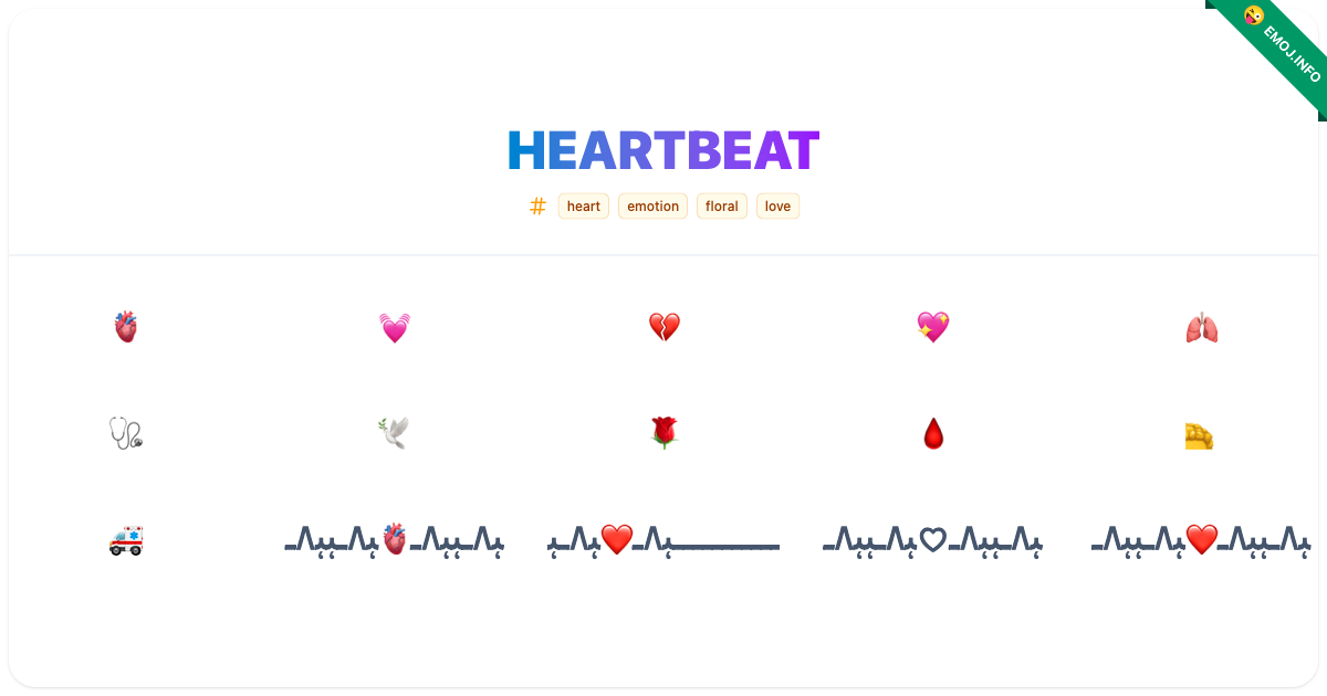 Heartbeat Emojis π« π π | Meaning, Copy & Paste