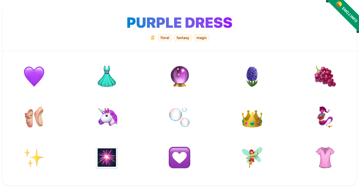 Purple Dress Emojis ๐ ๐ ๐ฎ | Meaning, Copy & Paste
