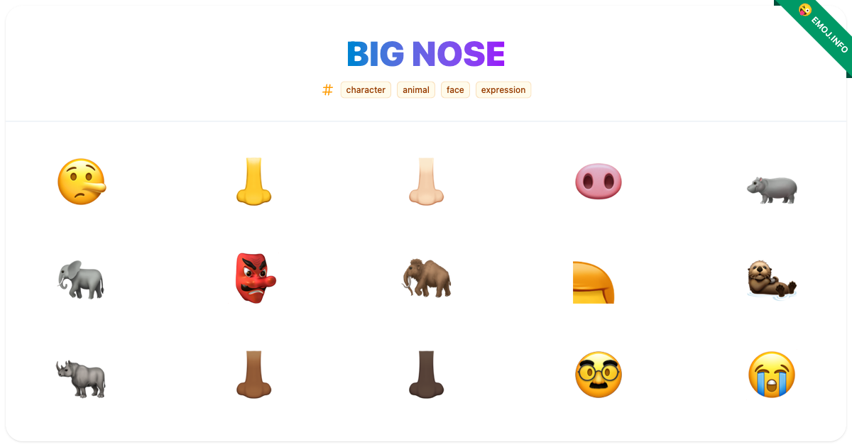 Big Nose Emojis Meaning Copy Paste big-nose-emojis-meaning-copy-paste