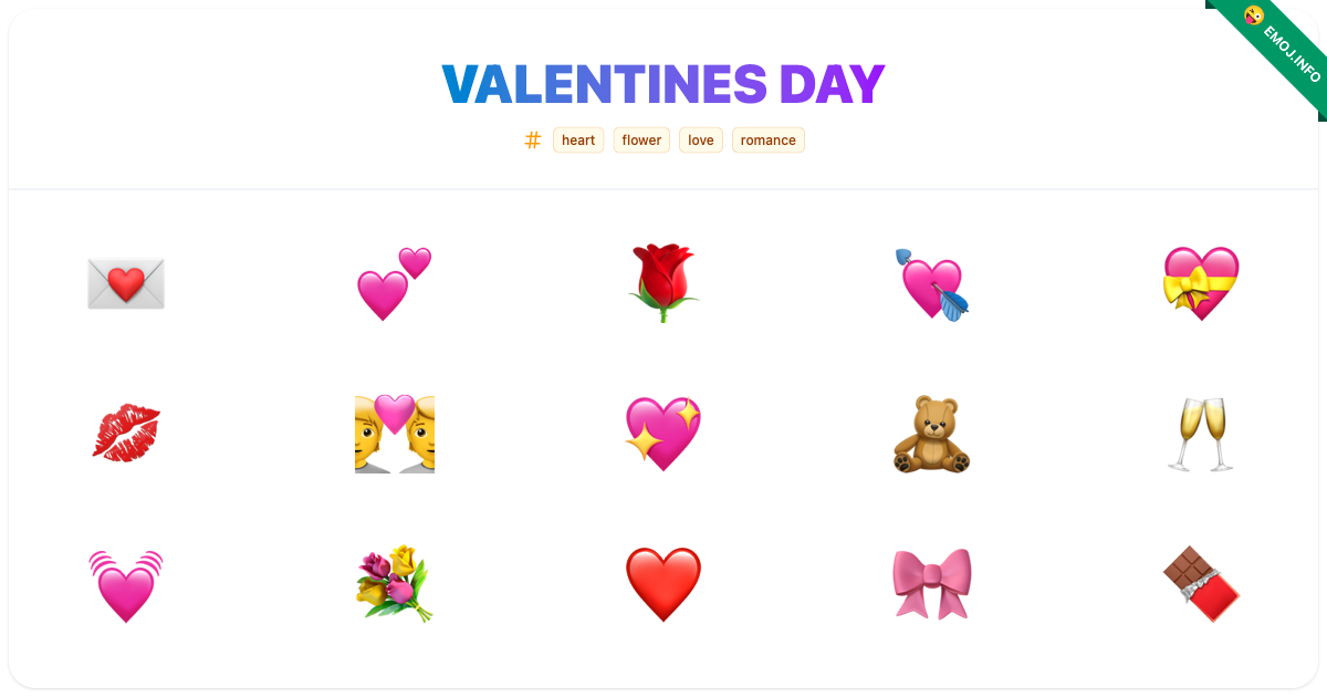 Valentines Day Emojis ๐ ๐ ๐น | Meaning, Copy & Paste