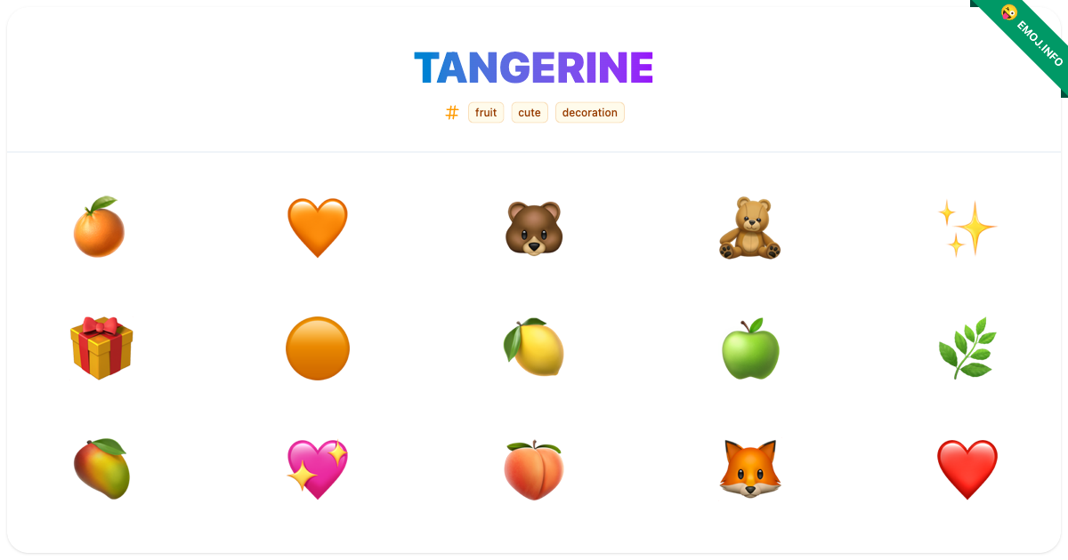 Tangerine Emojis ๐ ๐งก ๐ป | Meaning, Copy & Paste