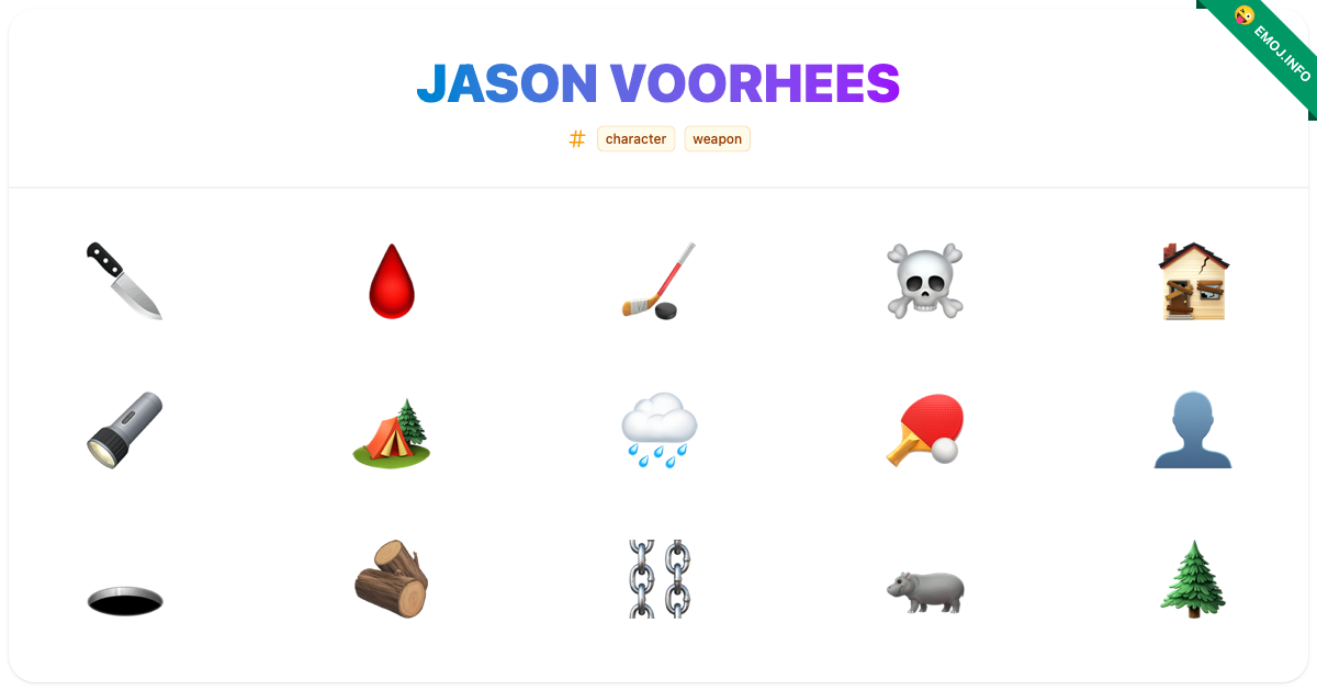 Jason Voorhees Emojis ๐ช ๐ฉธ ๐ | Meaning, Copy & Paste