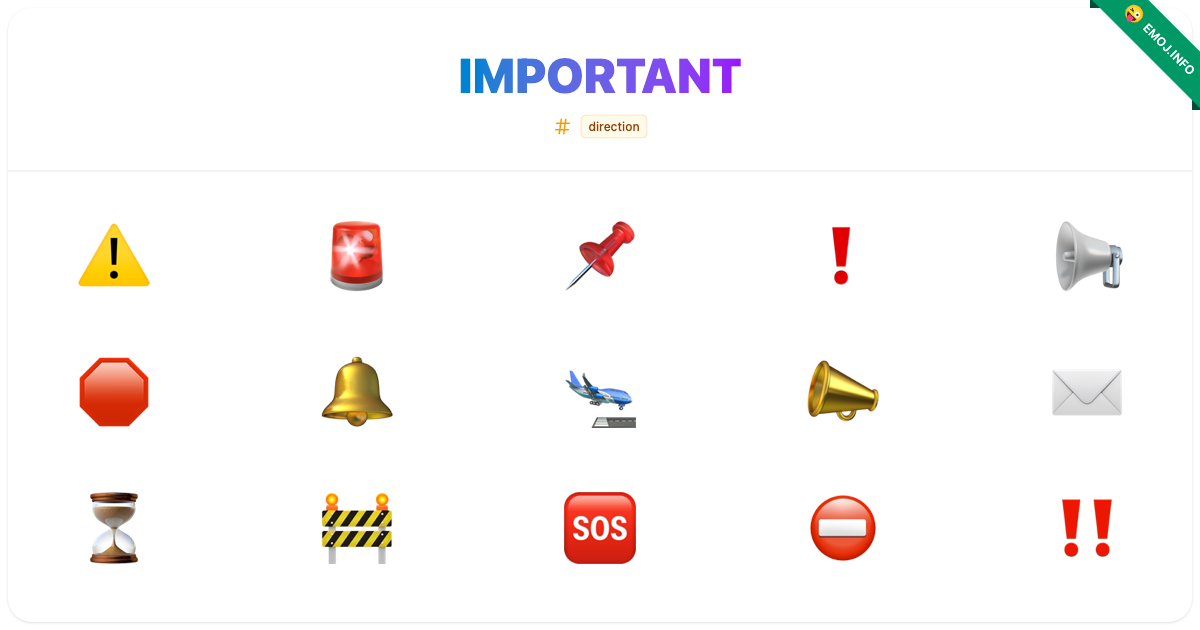 Important Emojis ⚠️ 🚨 📌 | Meaning, Copy & Paste