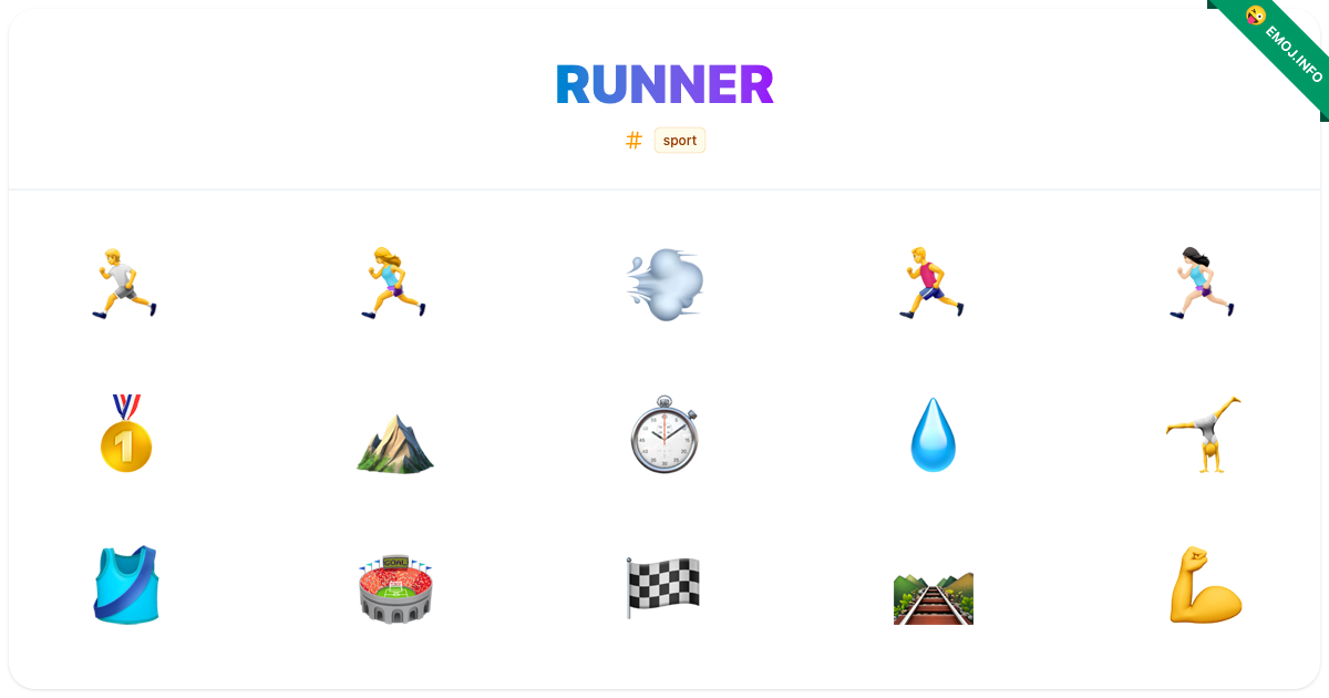Runner Emojis 🏃 🏃‍♀️ 💨 | Meaning, Copy & Paste