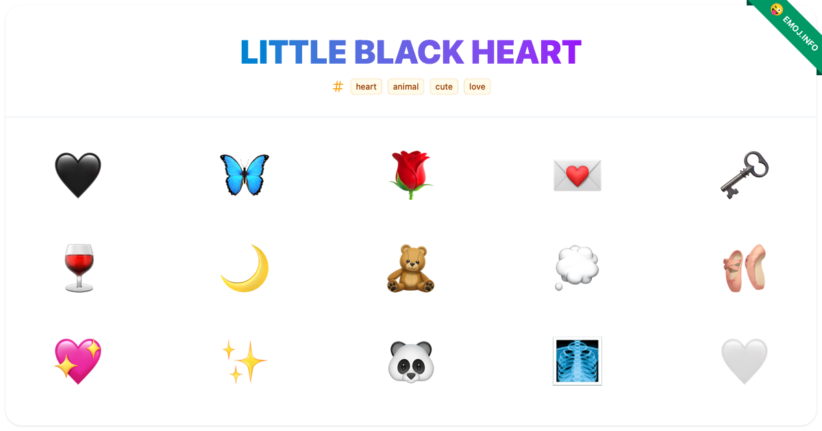 Little Black Heart Emojis 🖤 ♥️ ️ | Meaning, Copy & Paste