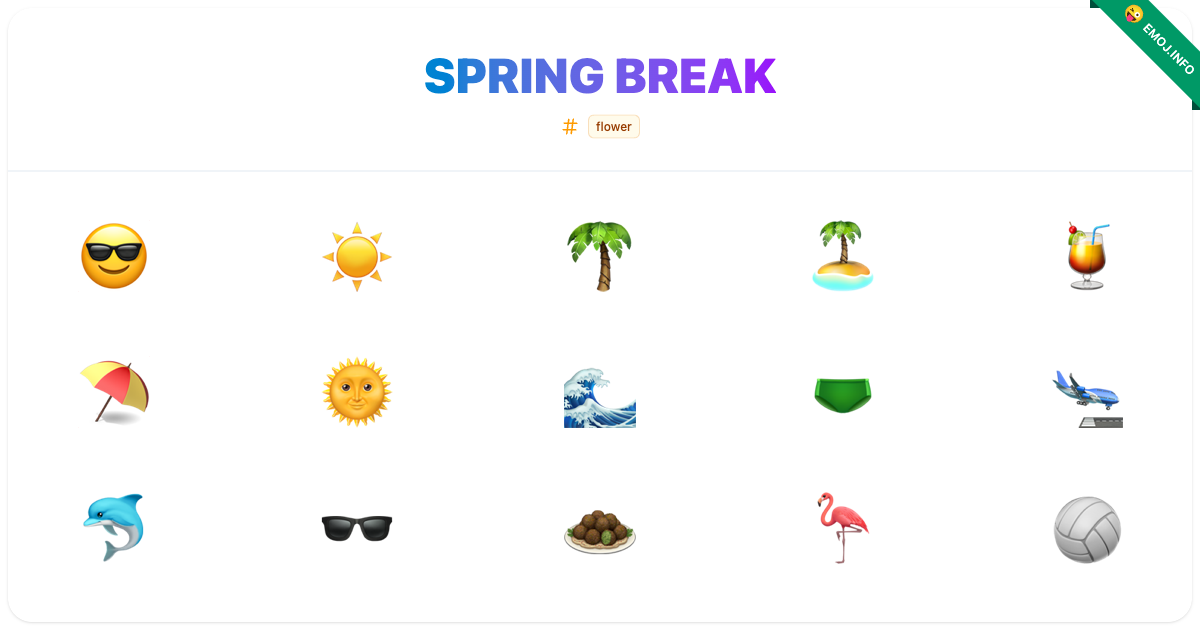 Spring Break Emojis 😎 ☀️ 🌴 | Meaning, Copy & Paste