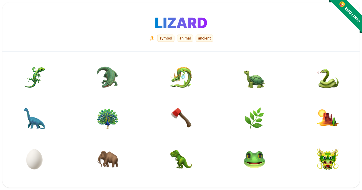 Lizard Emojis ๐ฆ ๐ ๐ | Meaning, Copy & Paste
