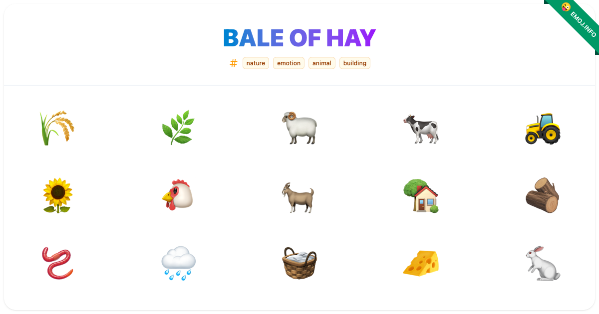 Bale Of Hay Emojis ๐พ ๐ฟ ๐ | Meaning, Copy & Paste