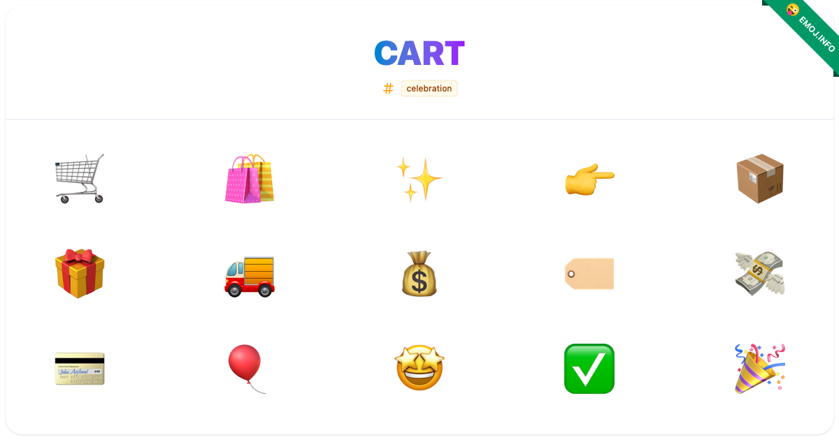Cart Emojis 🛒 🛍️ | Meaning, Copy & Paste