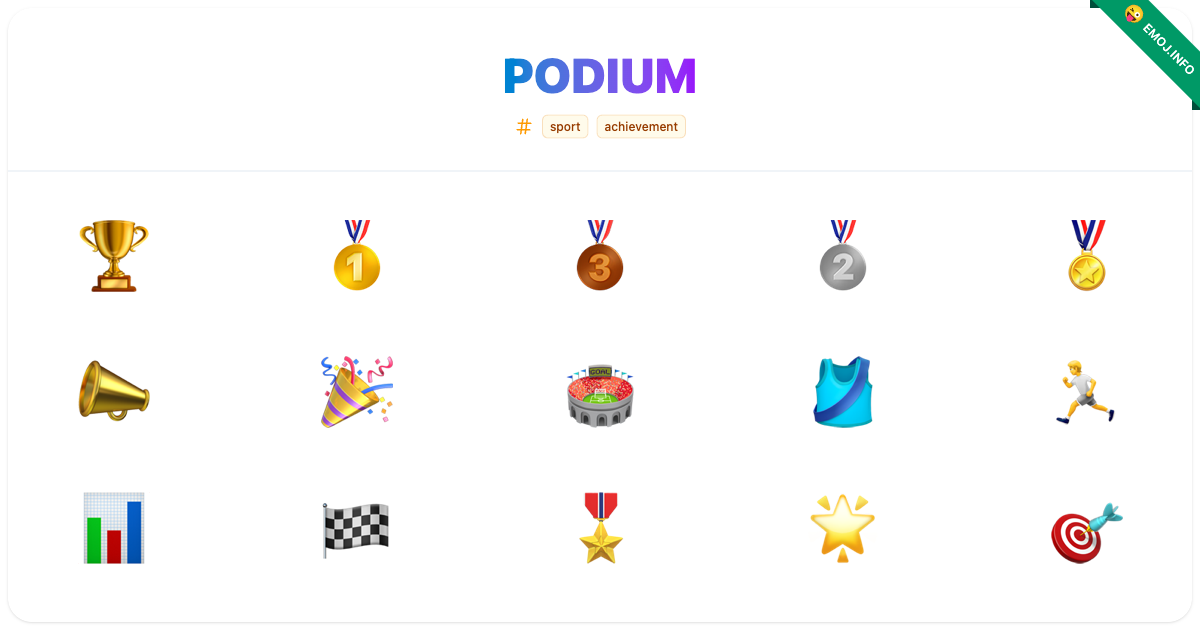 Podium Emojis 🏆 🥇 🥉 | Meaning, Copy & Paste