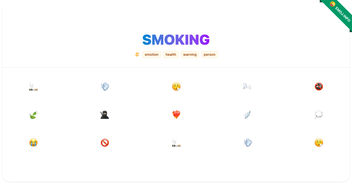 Smoking Emojis 🚬 💨 😮‍💨 | Meaning, Copy & Paste