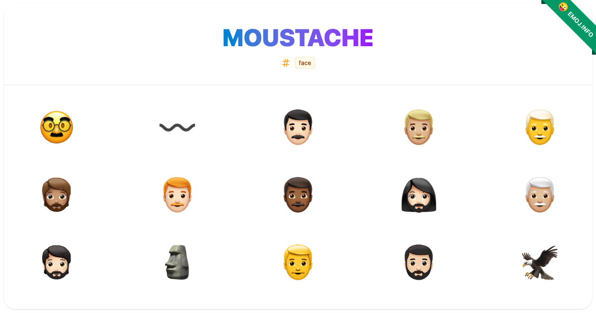 Moustache Emojis π₯Έ γ°οΈ π¨π» | Meaning, Copy & Paste
