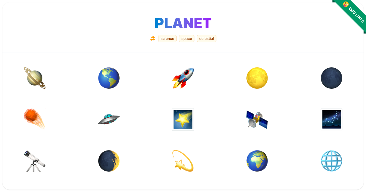 Planet Emojis ๐ช ๐ ๐ | Meaning, Copy & Paste