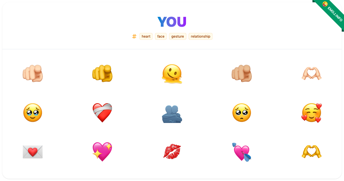 You Emojis 🫵🏻 🫵 🫠 | Meaning, Copy & Paste