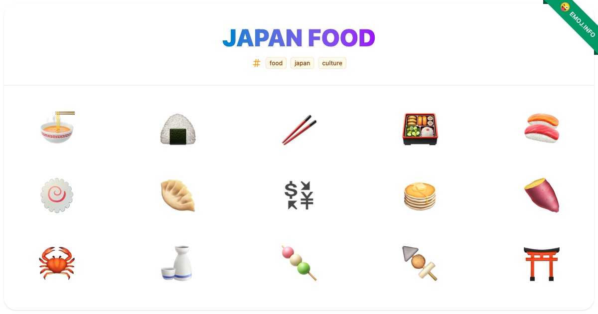 Japan Food Emojis ๐ ๐ ๐ฅข | Meaning, Copy & Paste