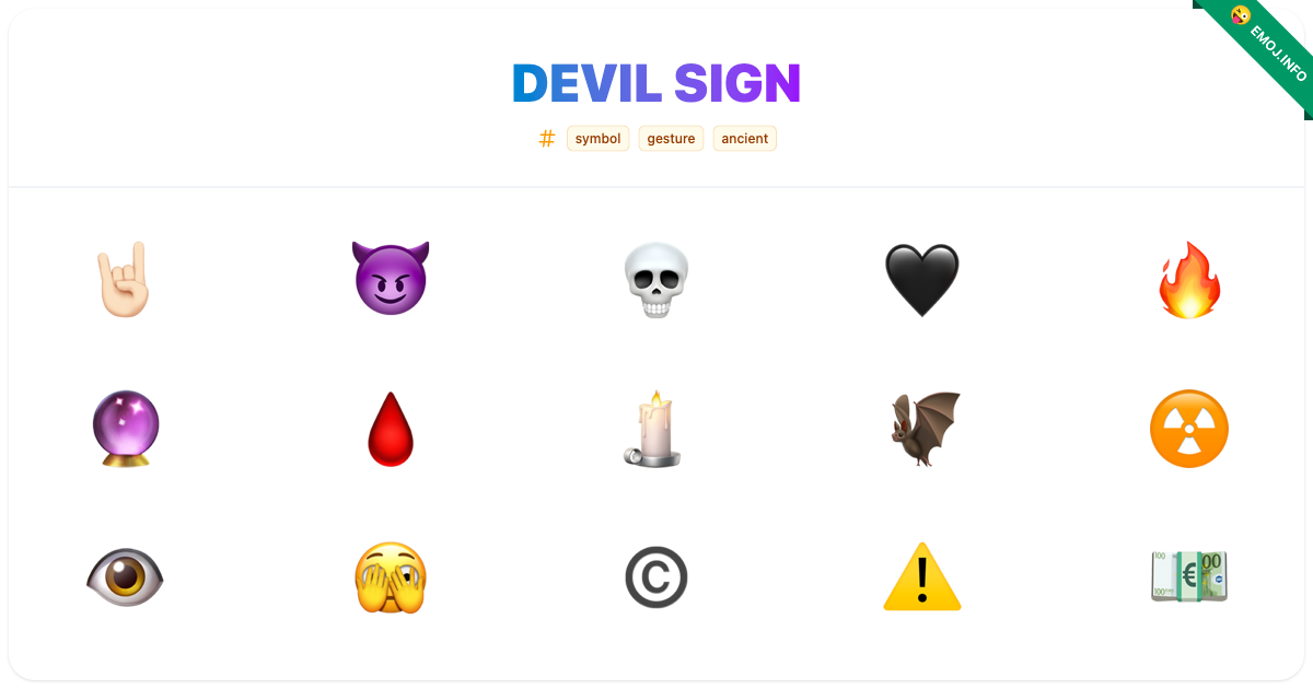 Devil Sign Emojis π€π» π π | Meaning, Copy & Paste